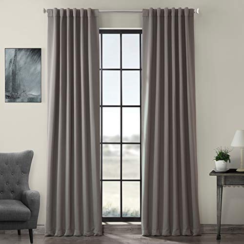 HPD Half Price Drapes BOCH-174402-108 Raumverdunkelungsvorhänge, 274 cm lang, für Schlafzimmer und Wohnzimmer (1 Panel), 127 x 274 cm, Neutralgrau, Polyester-Mischung, Neutrales Grau, 50 in x 108 in von HPD Half Price Drapes