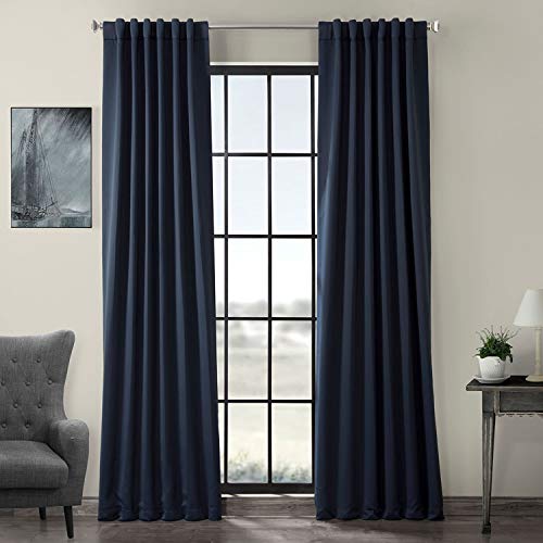 HPD Half Price Drapes BOCH-193810-108 Raumverdunkelungsvorhänge, 274 cm lang, für Schlafzimmer und Wohnzimmer (1 Panel), 127 x 274 cm, Marineblau, Polyester-Mischung, 50 in x 108 in von HPD Half Price Drapes