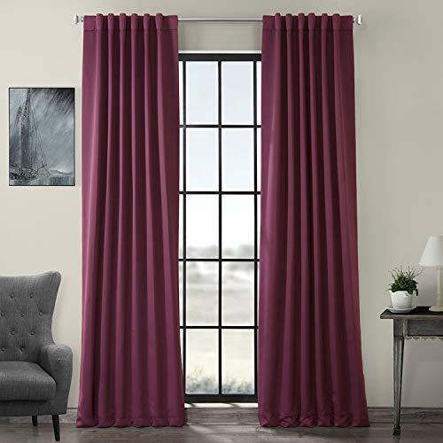 HPD Half Price Drapes BOCH-201301-108 Raumverdunkelungsvorhänge, 274 cm lang, für Schlafzimmer und Wohnzimmer, 1 Panel, 127 x 274 cm, Aubergine, Polyester-Mischung, 50 in x 108 in von HPD Half Price Drapes