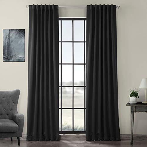 HPD Half Price Drapes Raumverdunkelungsvorhänge, 274 cm lang, für Schlafzimmer und Wohnzimmer (1 Paneel), 127 x 274 cm, Tiefschwarz von HPD Half Price Drapes