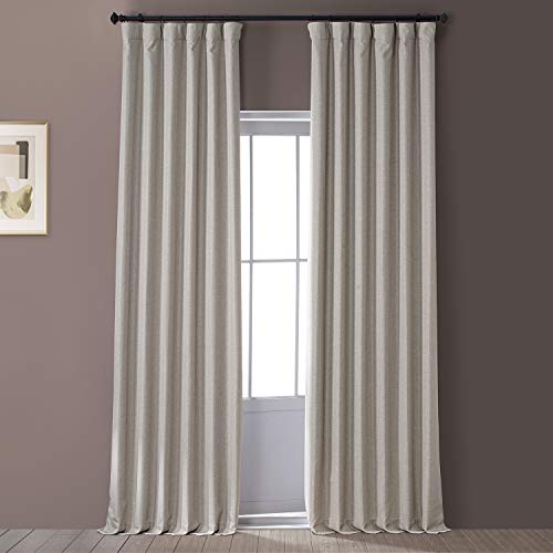 HPD Half Price Drapes Solide, wärmeisolierte Verdunkelungsvorhänge für Schlafzimmer, 213,3 cm Langer Vorhang (1 Panel), charakteristische Verdunkelungsvorhänge aus Leinen, Fenstervorhänge für von HPD Half Price Drapes