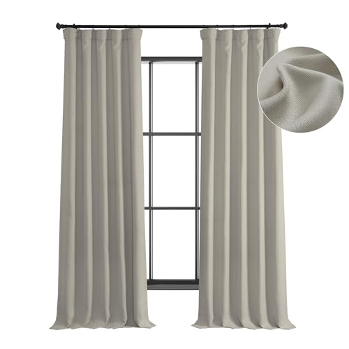 HPD Half Price Drapes Verdunkelungsvorhänge aus Kunstleinen, 274 cm lang, luxuriöse Leinen-Vorhänge für Schlafzimmer und Wohnzimmer (1 Panel), 127 x 274 cm, Birke von HPD Half Price Drapes