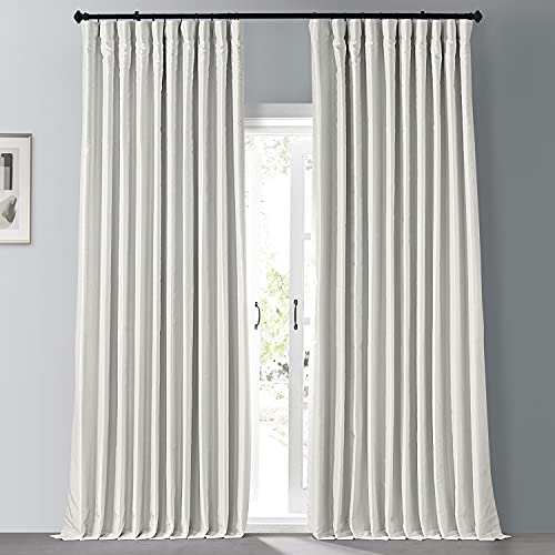 halben Preis Drapes Blackout Extra Breit Vintage aus Dupionseide Gardine, gebrochenes Weiß, 100 x 84 von HPD Half Price Drapes