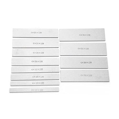 Endmaßsatz, Best 6 Paar 12-teilige parallele Pad-Endmaße aus legiertem Stahl CNC-Fräspads Set 120 mm x (10-35 mm) for Schraubstock-Fräsmaschinen-Drehmaschinen,Messwerkzeug von HPHPH