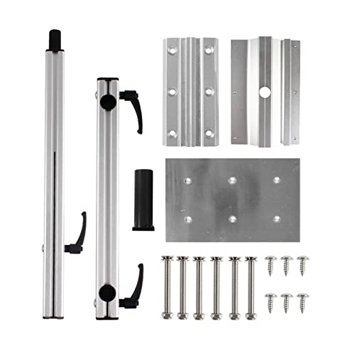 HPHPH RV-Tischbein aus Aluminiumlegierung, verstellbare, drehbare, klappbare Möbelbeine mit Schrauben, anwendbar auf Caravan-Hardware, Wohnmobil-Zubehör, Zubehör(Silver Table Legs) von HPHPH