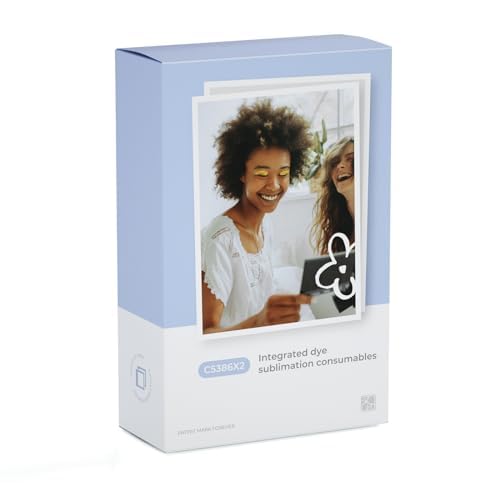 HPRT 53x86mm All-in-One Fotopapier und Farbbandkassette mit 10 Blatt Fotopapier 2er Pack für HPRT CP2100 Mini-Fotodrucker von HPRT