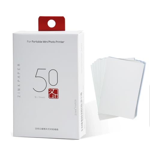 HPRT MT53 Fotopapier (50 Blatt) – 2x3" Selbstklebendes Sofortfotopapier, Kompatibel mit HPRT MT53 & iDPRT ZP200 Mini Fotodruckern von HPRT