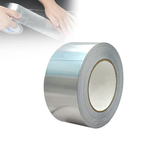 HPiano Aluminiumband Hitzebeständig Aluminiumklebebänder Aluband Selbstklebend Alu-Klebeband Aluminium Klebeband zum Abdichten oder Dämmen Thermoshield Hitzeschutzband, 60 mm x 50 m, silber von HPiano