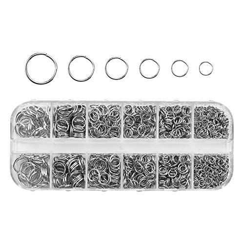 HRANG DIY Handarbeit Zubehör 4 – 10 mm Eisenring geschlossener Ring, Armband, Verbindungsring, Zubehör weiß von HRANG