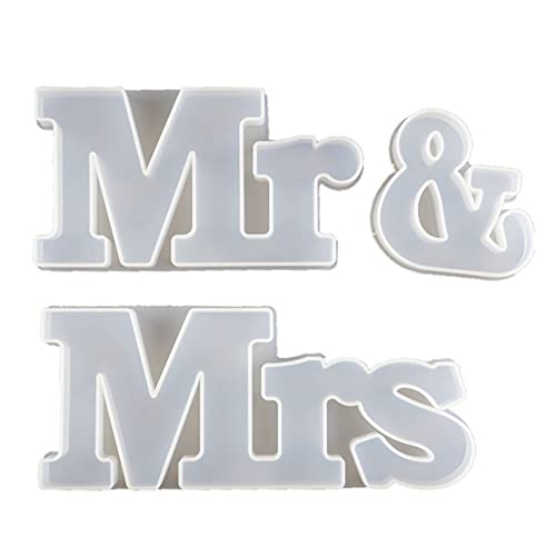 MR & MRS Epoxidharz Form, Wortzeichen, GießFormen für Hochzeit, Party, Heimdekoration, Tischdekoration, Kunst, DIY von HRANG