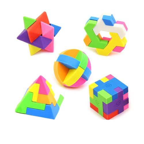 3D Puzzle Radiergummi,10 Pcs Würfelpuzzle Eraser Würfel Radiergummi Regenbogen Radiergummi Weich Radierer für Schulen und Büros Malerei Radiergummi von HREDZEO