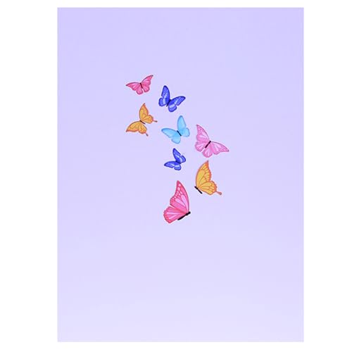 HRODA Schmetterlings Geburtstags Popup Karte Schmetterlings-3D Grußkarten Frauen Einzigartige Dekoration Hochzeiten Abschlussfeiern von HRODA