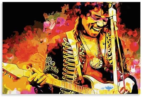 5D Diamant Painting Set FüR Erwachsene Und Kinder Jimi Hendrix Musiker-Gitarren-Leinwand-Kunstposter DIY Diamond Painting Kristall Strass Diamant Stickerei GemäLde 11.8"x15.7"(30x40cm) Kein Rahmen von HRTNS