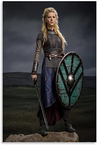 5D Diamant Painting Set FüR Erwachsene Und Kinder TV-Poster Lagertha Vikings Painting Canvas DIY Diamond Painting Kristall Strass Diamant Stickerei GemäLde 23.6"x35.4"(60x90cm) Kein Rahmen von HRTNS