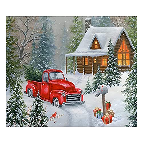 HSAJS Diamond Painting,5D Diamant Painting Bilder Christmas Diamond Painting Erwachsene DIY Cross Stickerei Malerei Kits,für Wohnzimmer Schlafzimmer Büro Wand Dekoration 30 x 40cm von HSAJS