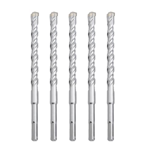 hsawbit Steinbohrer-Set mit SDS-Plus-Schaft, 10 mm x 210 mm, Hammerbohrer, Steinbohrer, Wolframkarbid-Spitze für Beton, Ziegel, Zementwände, Stein, 5 Stück von HSAWBIT