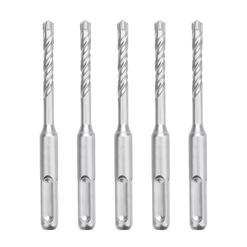 hsawbit Steinbohrer-Set mit SDS-Plus-Schaft, 8 mm x 110 mm, Hammerbohrer, Steinbohrer, Wolframkarbid-Spitze für Beton, Ziegel, Zementwände, Stein, 5 Stück von HSAWBIT