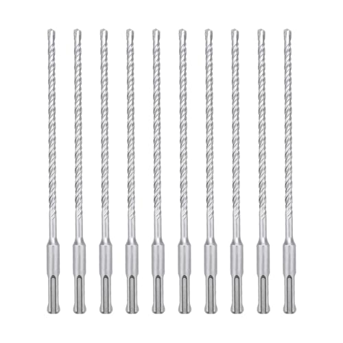 hsawbit Steinbohrer-Set mit SDS-Plus-Schaft, 8 mm x 210 mm, Hammerbohrer, Steinbohrer, Wolframkarbid-Spitze für Beton, Ziegel, Zementwände, Stein, 10 Stück von HSAWBIT