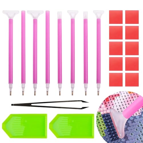 HSLPSM 21 Stück Diamond Painting Stift,Painting Stift Set,Diamond Painting Zubehör Stift,5D Diamond Painting Stift, Geeignet für Jungen und Mädchen zum DIY Malen Diamantpinsel von HSLPSM