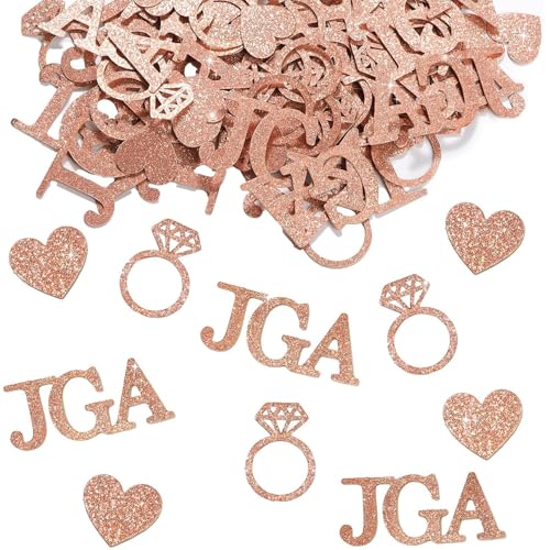 100 Stück JGA Konfetti Deko, Glitzer Rosegold Tischdeko, Junggesellenabschied Frauen Papierresten Dekoration, Für Tischdeko Zum Hochzeitsjubiläum, Begleitendes Geschenk Füllung Antrag Party von HSLPSM