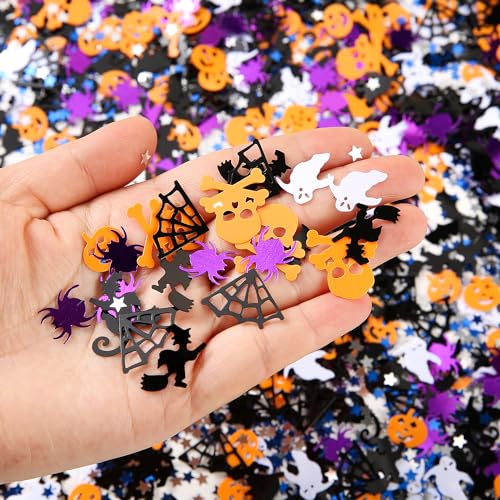 HSONAIGEE Halloween Glitetr Konfetti, 100 g Halloween Party Tisch Konfetti Pailletten Dekorationen von HSONAIGEE