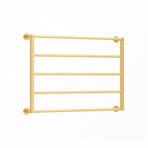 An der Wand montierter Schalständer, Aufbewahrungsregal aus Metall für Krawatten, Seidenschals und Handtücher, Regal mit großer Kapazität für Geschenkpapier im Bekleidungsgeschäft (Gold, 80 x 59,4 cm) von HSOYGE