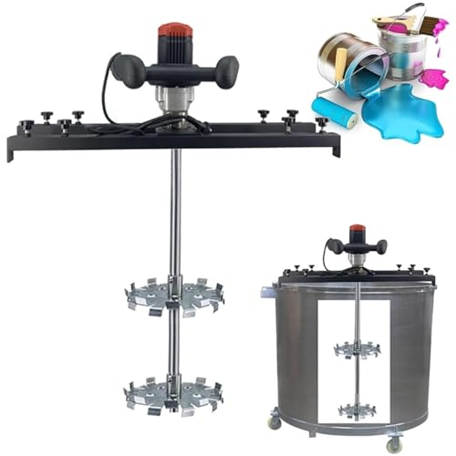 HSOYGE IBC-Farbrührmaschine, kommerzielle 3280-W-Elektrotankmischmaschine mit Stützbügel und klappbarem Propeller, Farbmischgerät für Tintenlöserrührer (C) von HSOYGE