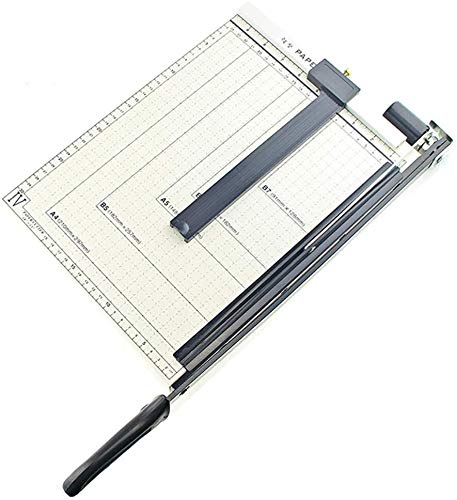 HSOYGE Papierschneider, Papierschneidemaschine, Fotoschneidemesser, A4-Papierschneidemaschine, 12-Zoll-Papierschneider mit automatischer Sicherheitssicherung, Guillotine (Silber) von HSOYGE