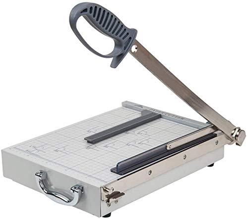 Papierschneidemaschine, Papierschneider, Papierschneider, tragbarer Guillotine-Papierschneider, verschiebbarer Rotationspapierschneider und -schneider, Papier-/Fotoschneidewerkzeug (grau, 34 x 26,5 cm von HSOYGE