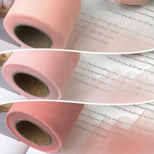 HSTWODE 1 Rolle 25 Yards 6cm breit Durchgefärbtes Netz Tüll Dekostoff Tischband Dekoband für Nähen, Haar bogen Hut, Geschenk, Hochzeit Deko, Karten, DIY Handwerk (3 Rosa Farben) von HSTWODE