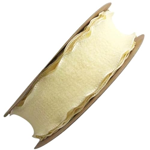 HSTWODE 2 Rollen 25mm x 9m Schleifenband Organza Chiffonband Geschenkband Backen torte Satinband für Geschenk Hochzeit Blumensträuße Geburtstag Party (Creme) von HSTWODE