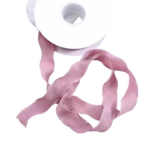 HSTWODE 2 Rollen 25mm x 9m Schleifenband Organza Chiffonband Geschenkband Backen torte Satinband für Geschenk Hochzeit Blumensträuße Geburtstag Party (Fischsauce lila) von HSTWODE