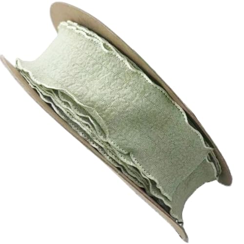 HSTWODE 2 Rollen 25mm x 9m Schleifenband Organza Chiffonband Geschenkband Backen torte Satinband für Geschenk Hochzeit Blumensträuße Geburtstag Party (Matcha Grün) von HSTWODE