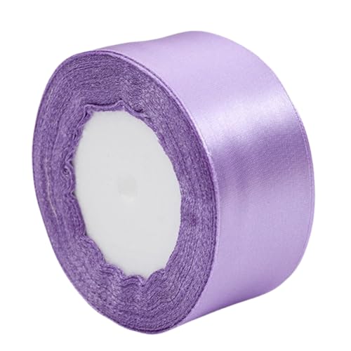 HSTWODE 2 Rollen Satinband 4cm, 25 yard Dekoration Geschenkband Fein Schleifenband, Stoffband für Taufe und Geburtstag Geschenke Der Valentinstag Verpackung von Geschenken (Hellviolett) von HSTWODE