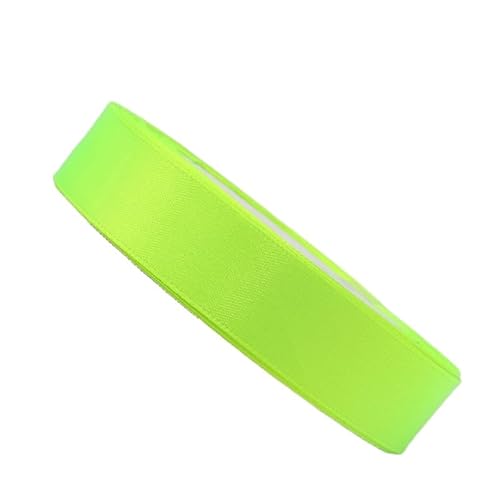 HSTWODE 2 Rollen Satinband Geschenkband Schleifenband 22m X 25mm Seidenbänder Satinband Rollen Hochzeit Stoffband Dekoband Satin Bänder zum Basteln Geschenk Verpackung (Fluoreszierendes Grün) von HSTWODE