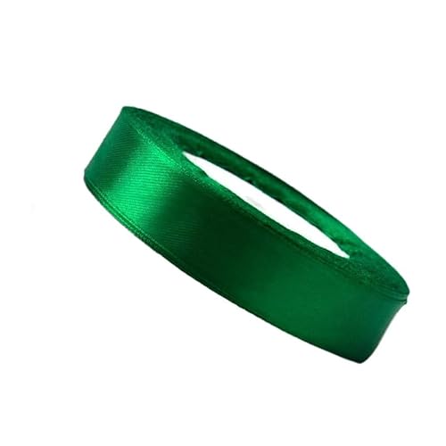 HSTWODE 2 Rollen Satinband Geschenkband Schleifenband 22m X 25mm Seidenbänder Satinband Rollen Hochzeit Stoffband Dekoband Satin Bänder zum Basteln Geschenk Verpackung (Grasgrün) von HSTWODE