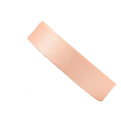 HSTWODE 2 Rollen Satinband Geschenkband Schleifenband 22m X 25mm Seidenbänder Satinband Rollen Hochzeit Stoffband Dekoband Satin Bänder zum Basteln Geschenk Verpackung (Hautfarbe) von HSTWODE