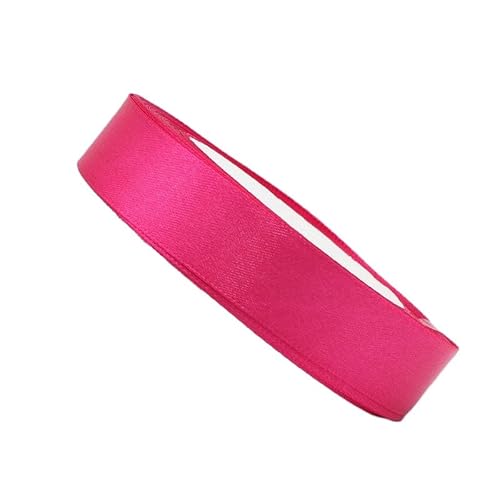 HSTWODE 2 Rollen Satinband Geschenkband Schleifenband 22m X 25mm Seidenbänder Satinband Rollen Hochzeit Stoffband Dekoband Satin Bänder zum Basteln Geschenk Verpackung (Rose) von HSTWODE