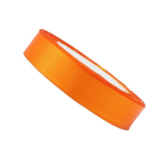 HSTWODE 2 Rollen Satinband Geschenkband Schleifenband 22m X 25mm Seidenbänder Satinband Rollen Hochzeit Stoffband Dekoband Satin Bänder zum Basteln Geschenk Verpackung (orange) von HSTWODE