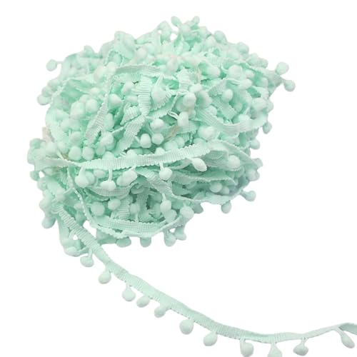 HSTWODE 20 Yards Pomponborte Bommelborte,35 Farben Bommel Fringe Band, Fransenborte Pomponband,Pompom Fransenbesatz Pompom Fransenbesatz,Pom Poms Quaste Borte Zierborrte (16#) von HSTWODE