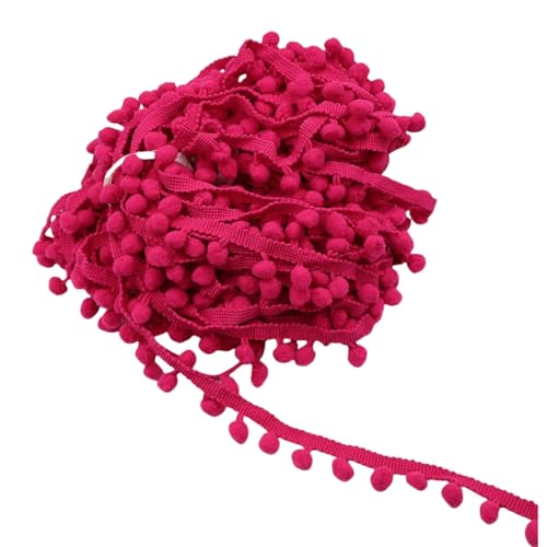 HSTWODE 20 Yards Pomponborte Bommelborte,35 Farben Bommel Fringe Band, Fransenborte Pomponband,Pompom Fransenbesatz Pompom Fransenbesatz,Pom Poms Quaste Borte Zierborrte (7#) von HSTWODE