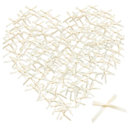 HSTWODE 200 Stück Mini Satinband Schleifen, 3cm breit Schleifen(Mehrfarbig erhältlich) für Nähen,Mini Band Bowtie Für Nähen, Hochzeit Deko, Karten, DIY Basteln,Geschenk (3#) von HSTWODE