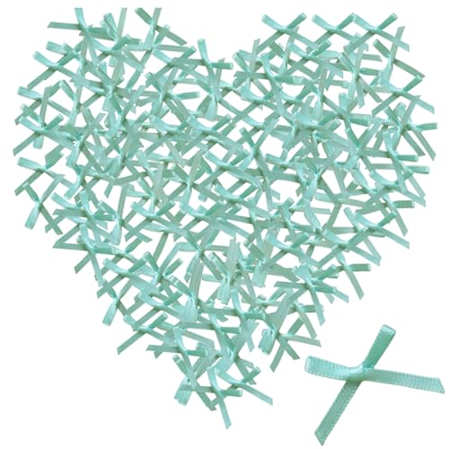 HSTWODE 3 cm Satin Schleifen, 200 Stück Satinband Mini Schleifen zum（Mehrfarbige Optionen）, Knoten zum Nähen Für Nähen, Hochzeit Deko, Karten, DIY Basteln, Geschen (18#) von HSTWODE