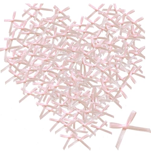 HSTWODE 3cm breit Satin Schleifen, 200 Stück Satinband Mini Schleifen (Mehrfarbig erhältlich) zum Basteln Klein Schleifer für Hochzeit Geburtstagsfeier Dekoration Geschenkverpackung (7#) von HSTWODE