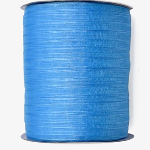 HSTWODE HSTWODE 1 Rollen,Chiffonband,0.9-1cm breit,417 meters lang，durchscheinende Organzabänder zum Basteln,Blumensträuße,Geschenkverpackung,Schleifenherstellung (Blau) von HSTWODE