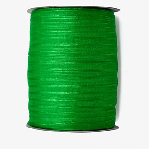 HSTWODE HSTWODE 1 Rollen,Chiffonband,0.9-1cm breit,417 meters lang，durchscheinende Organzabänder zum Basteln,Blumensträuße,Geschenkverpackung,Schleifenherstellung (Grasgrün) von HSTWODE