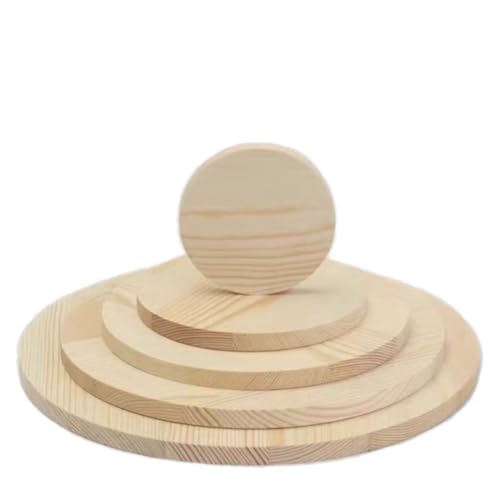 HSTWODE Holzscheibe rund, Holz Log Scheiben, Naturholz Baumscheiben, Durchmesser 10 bis 30 cm, geeignet für Bastelarbeiten, Malerei. (2 Stück 30cm) von HSTWODE