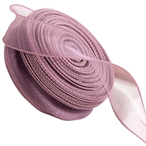 HSTWODE Organzaband,40yard Organza Schleifenband Dekoband,40mm Transparentes Chiffonband Geschenkband für Kuchen Geschenkverpackung,Hochzeit,Weihnachten,Taufe (lila) von HSTWODE