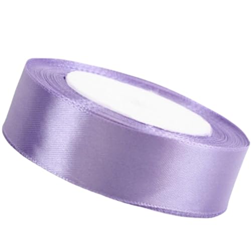 HSTWODE Satinband 2cm, 21 Meters Dekoration Geschenkband, Fein Schleifenband，Stoffband für Hochzeit, Geburtstag Geschenke Der Valentinstag Verpackung von Geschenken (Blasslila) von HSTWODE