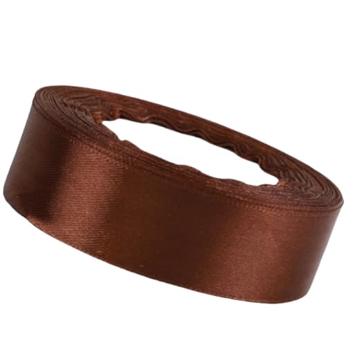 HSTWODE Satinband Violett 2cm, 21 Meters Dekoration Geschenkband Fein Schleifenband, Stoffband für Hochzeit, Geburtstag Geschenke Der Valentinstag Verpackung von Geschenken (Kaffee) von HSTWODE